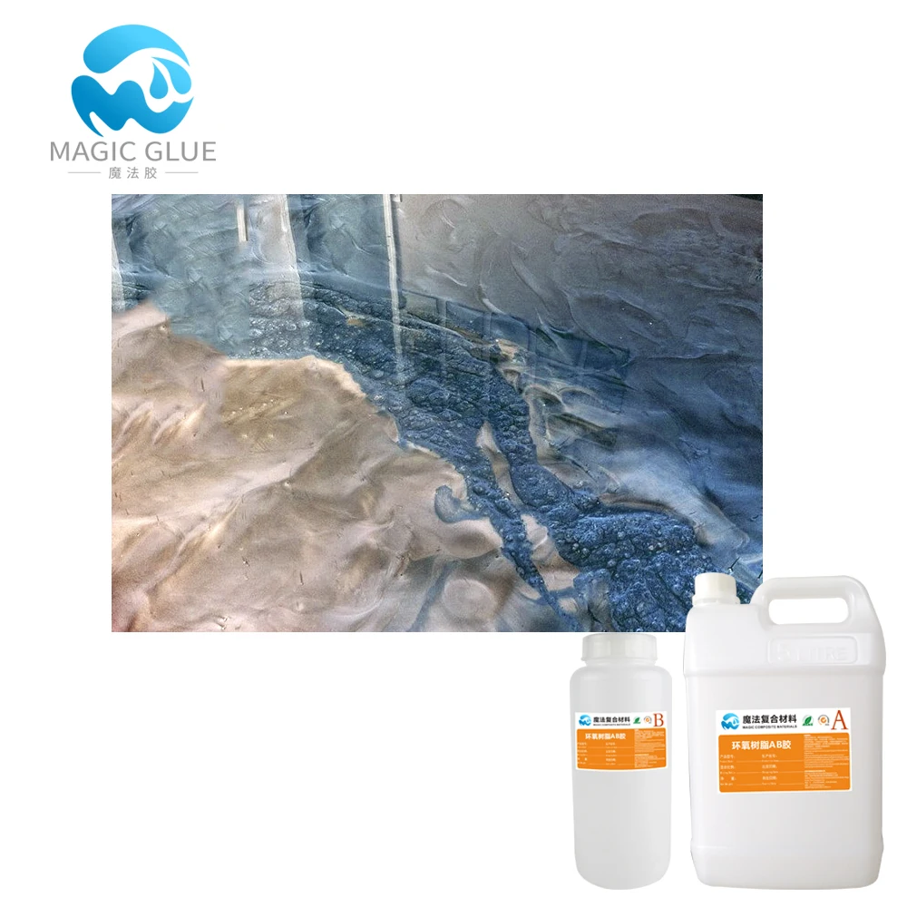 Two componcent metallic colors epoxy floor