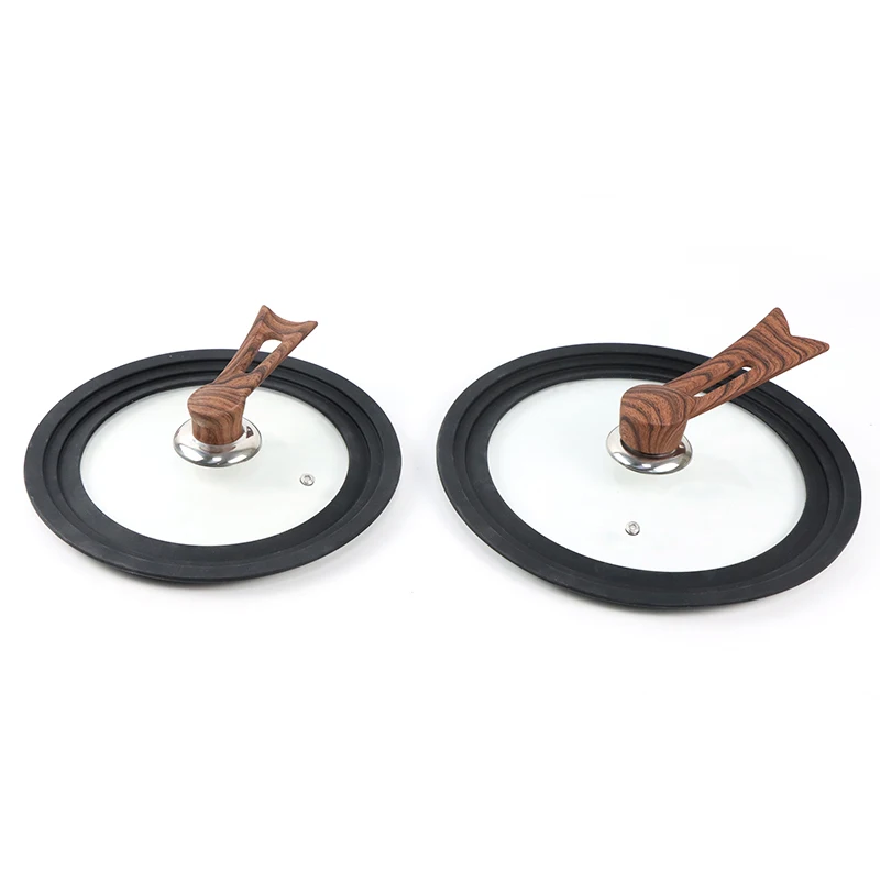 Heat Proof High Quality Universal  Silicon Lids Different Sizes AvailableTempered Glass Lid Kitchen Tools silicone pot lid