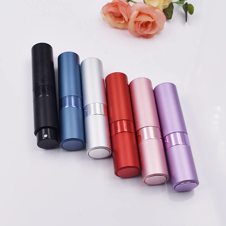 cheap 8ml twisted aluminum perfume spray bottle