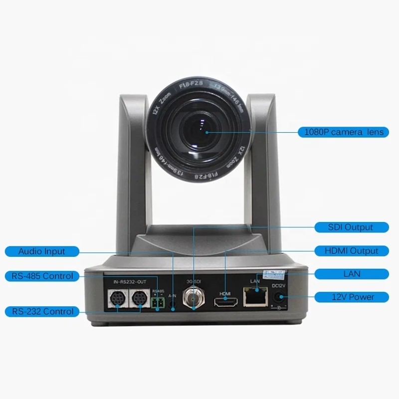  TC 980S 12X 1/2.8 дюймов 1920x1080P60 ptz живая потоковая hd-видеокамера для