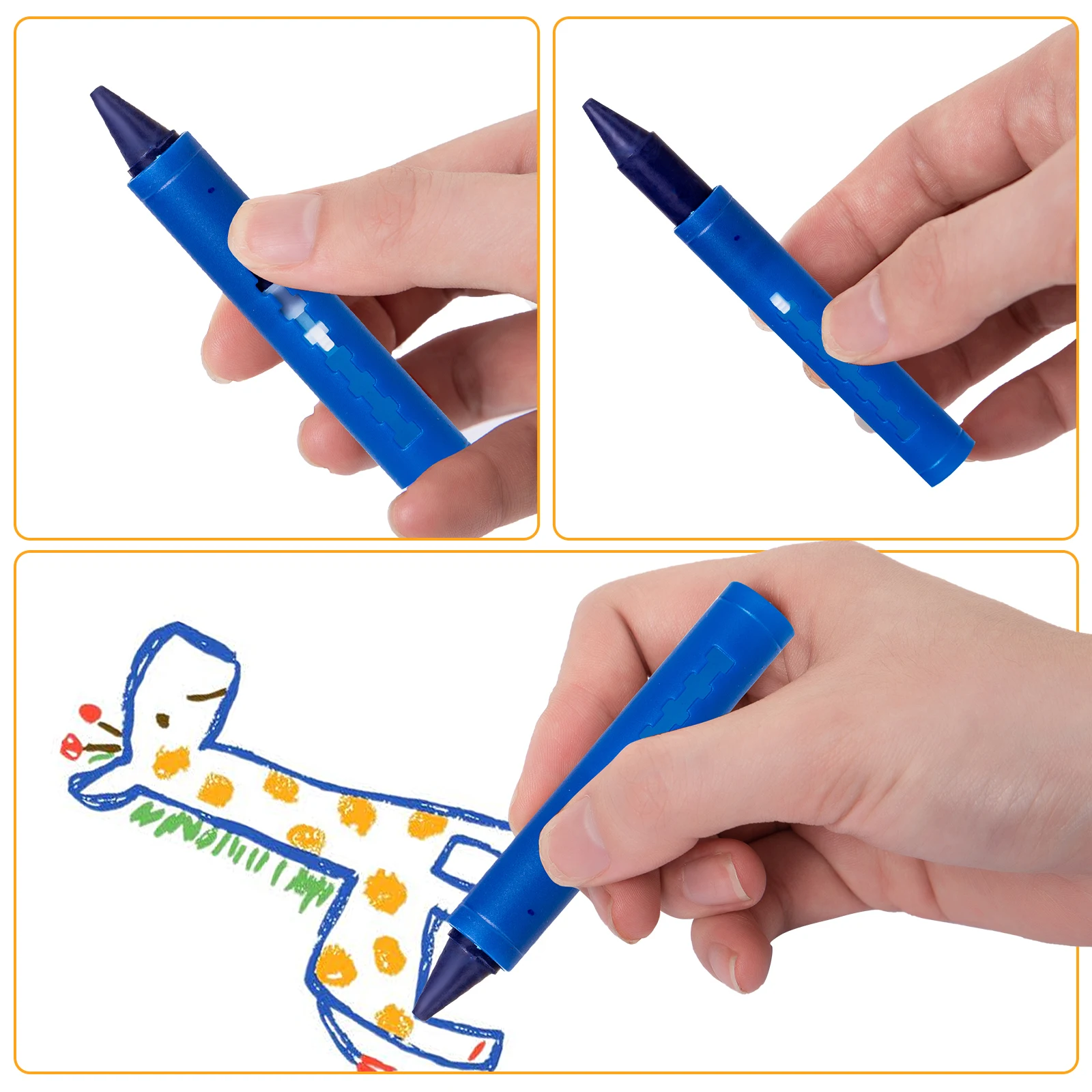 6 Colors Wholesale Bathroom Crayons Washable And Easy To Clean Colored Crayons Suitable For Children Bath Toys