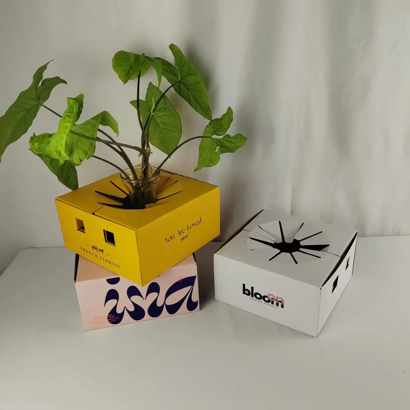 Recyclable florist box Flower wrapping paper Packaging supplier Florist Wrapping box cardboard custom paper gift box for flower