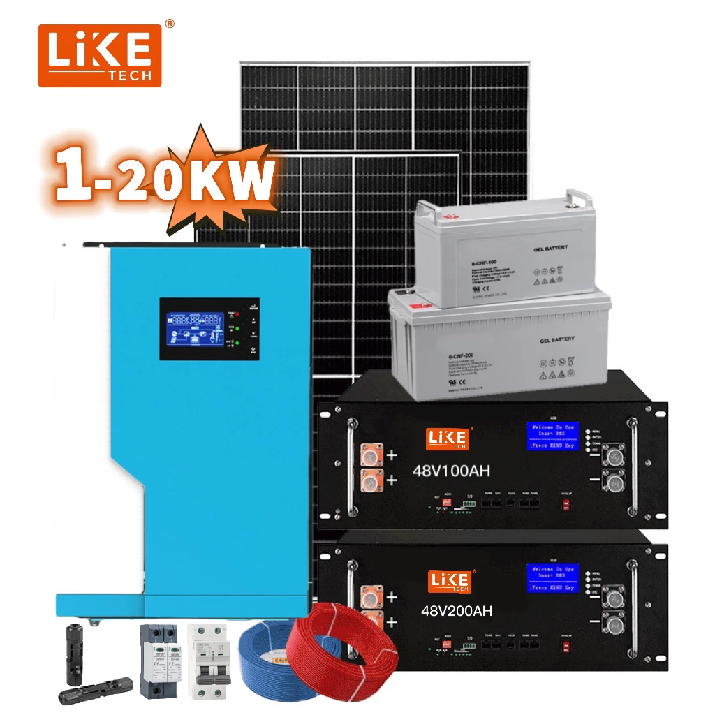 Гибридная автономная панель LikeTech, 1 кВт, 3 кВт, 5 кВт, 10 кВт, 20 кВт, 30 кВт