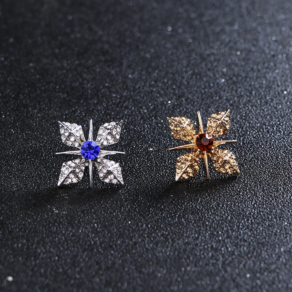 Fashion trend aristocratic temperament diamond brooch buckle shirt brooch for men and women