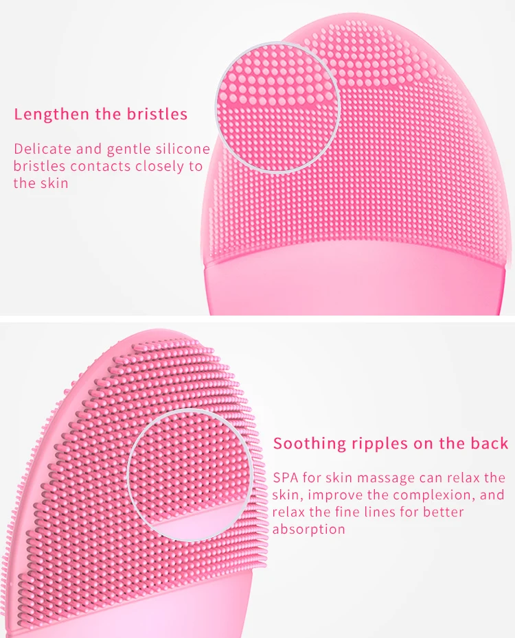 Silicone facial cleansing brush electric sonic facial cleansing brush