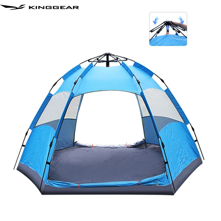 KingGear Cheap Outdoor Automatic Popup Shelter Instant Carpa Camping Tenda Camp Tent For Trailer