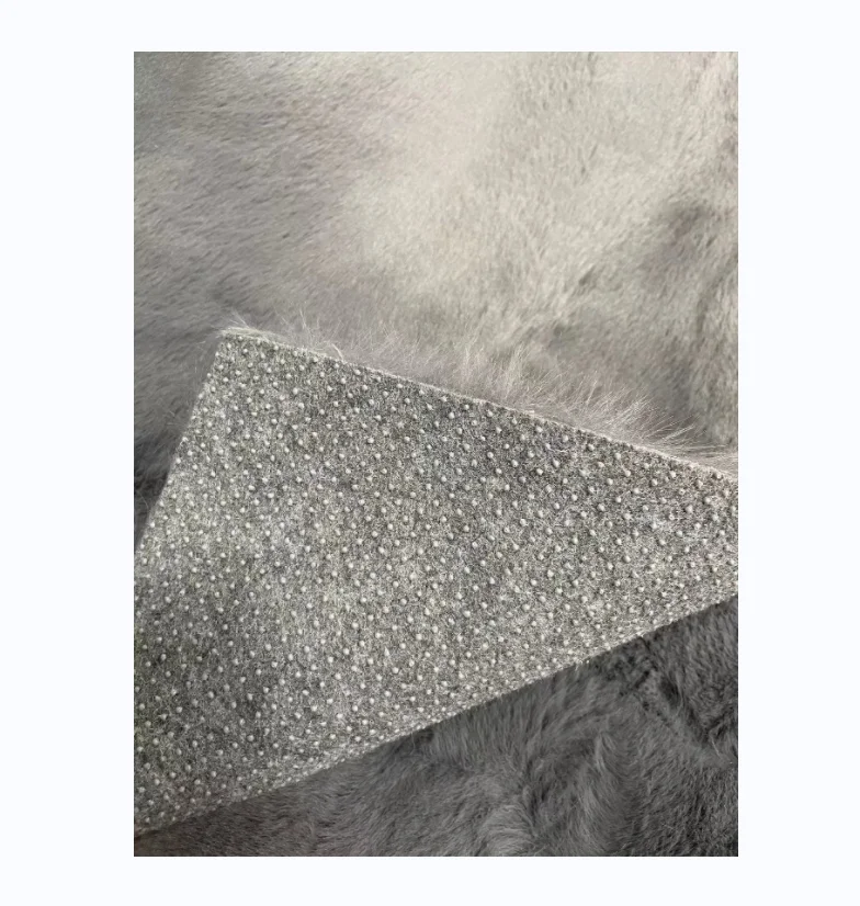Faux Rabbit Fur Fabric For non slip felt anti slip backing for carpets fabric
