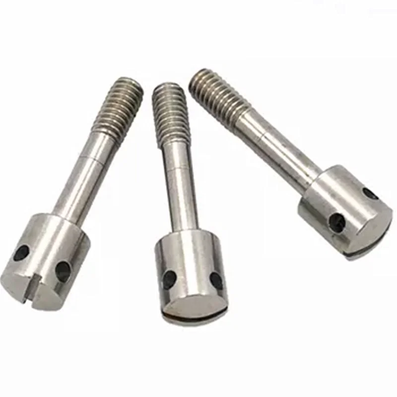 DIN404 Custom Slotted round head screw with holes in the head M4 Slotted Capstan Screws