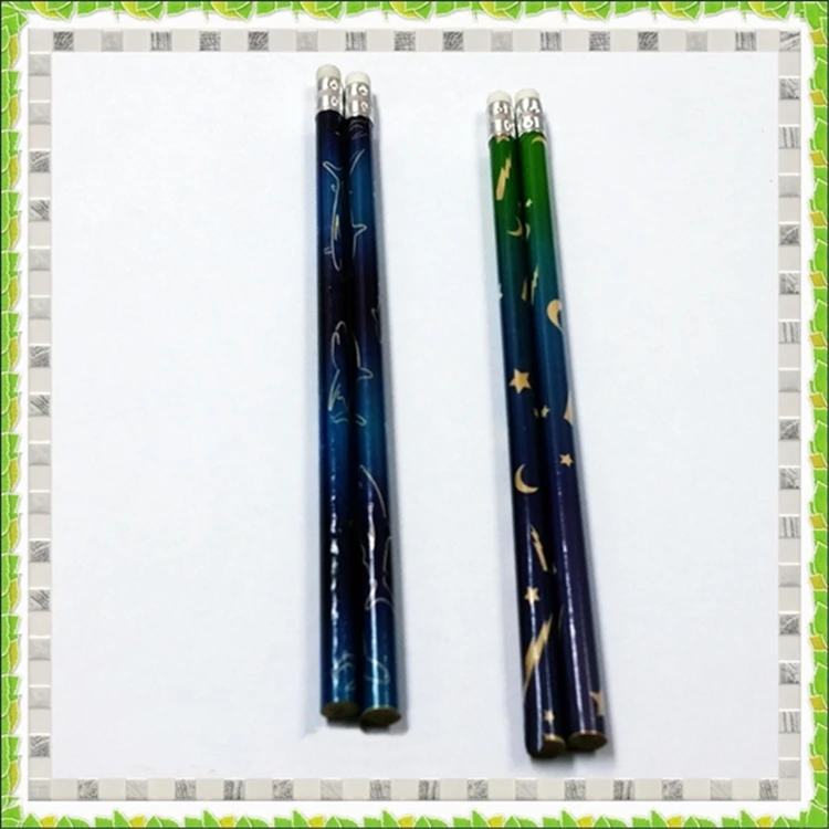 Hot New Products Black Lead Color Wood Body Material Rubber Top Round Shape HB Pencil