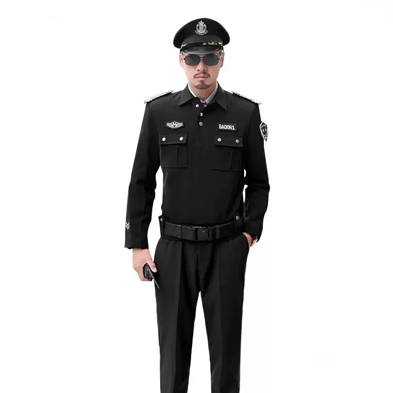 Security uniforms full set of jacket suit suit property work security uniforms black security jacket affordable work uniforms