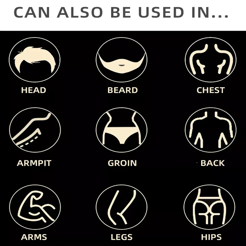 Body Hair Trimmer for Men, Bikini Trimmer for Women, Waterproof & Rechargeable Body Groomer