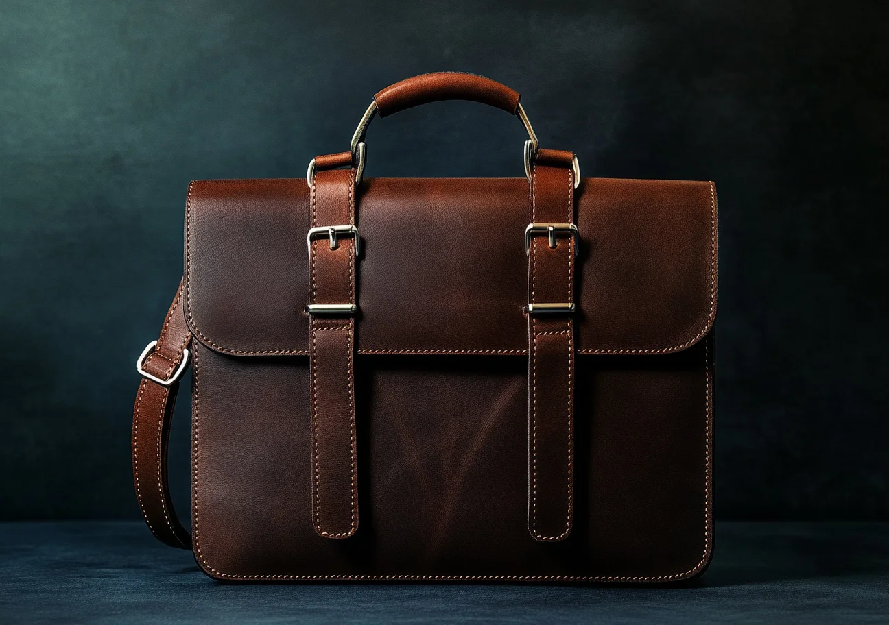 Wholesale custom new design genuine leather briefcase bag function laptop bag briefcase with cover
