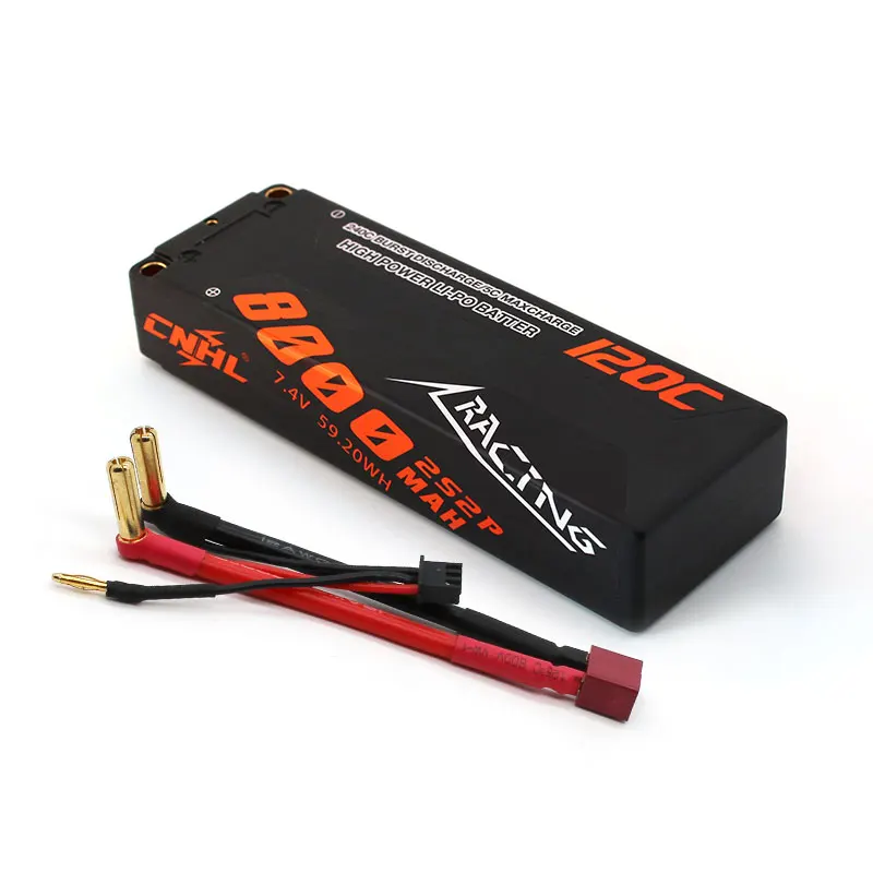 Customize 8000MAH 7.4V 2S 120C Lipo Battery Hard Case Car with T Plug For Car heli plane Boat