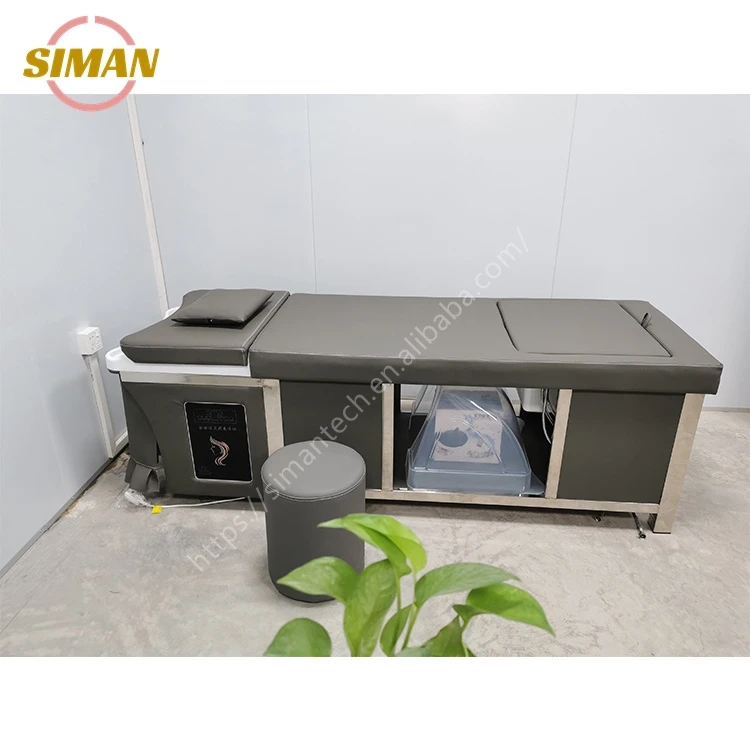 Siman pedicure shampoo bed with constant warm water circulation and steamer foot spa therapy hair washing salon furniture