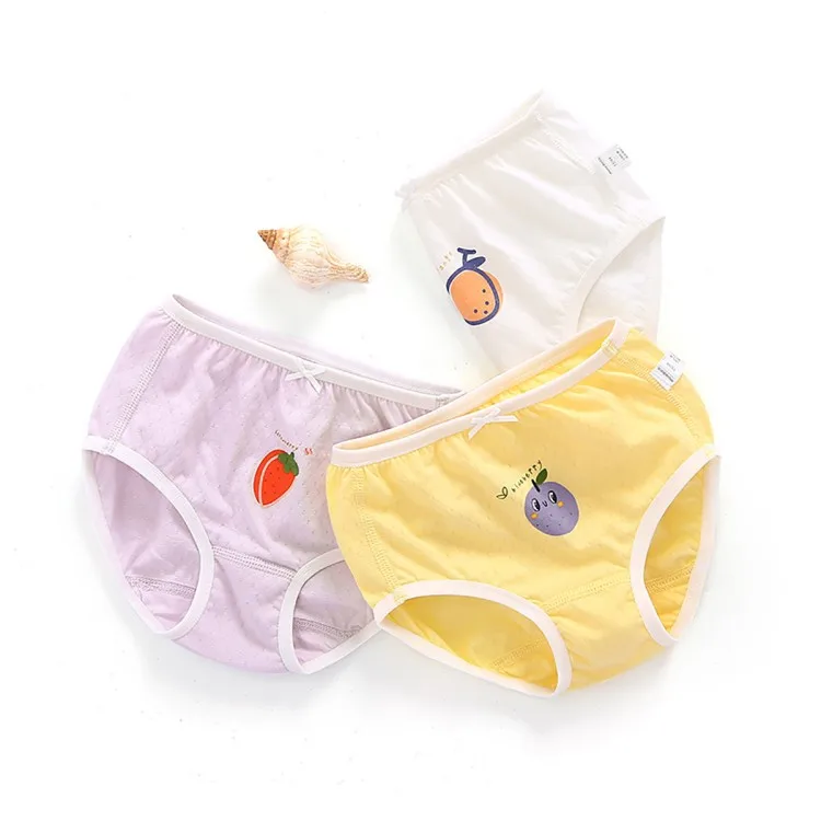 2024 Hot Selling Children Underwear 3 Pieces set organic cotton boxers for kids Kids Girls Briefs Panties Underwear