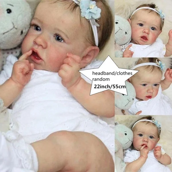 New Hot Sale 22inch Baby Reborn Baby Doll With And Clothes Set Baby Doll Reborn Silicone Toys For Kids