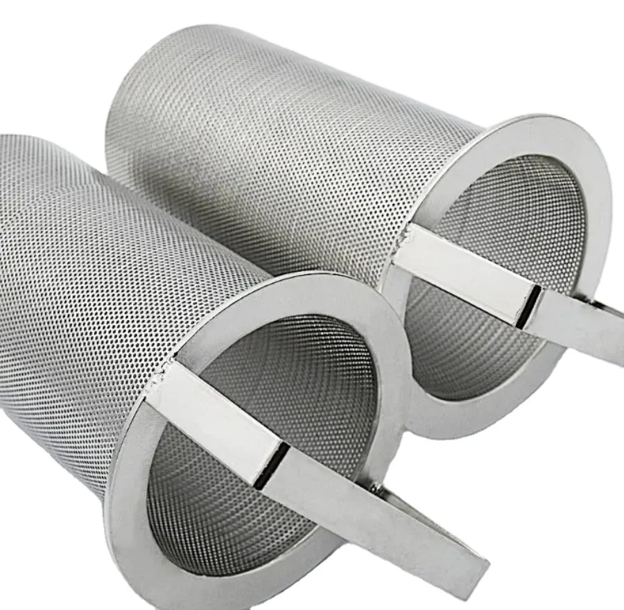 Ss 304 316L Stainless Steel Perforated Basket Strainer for water filter bucket