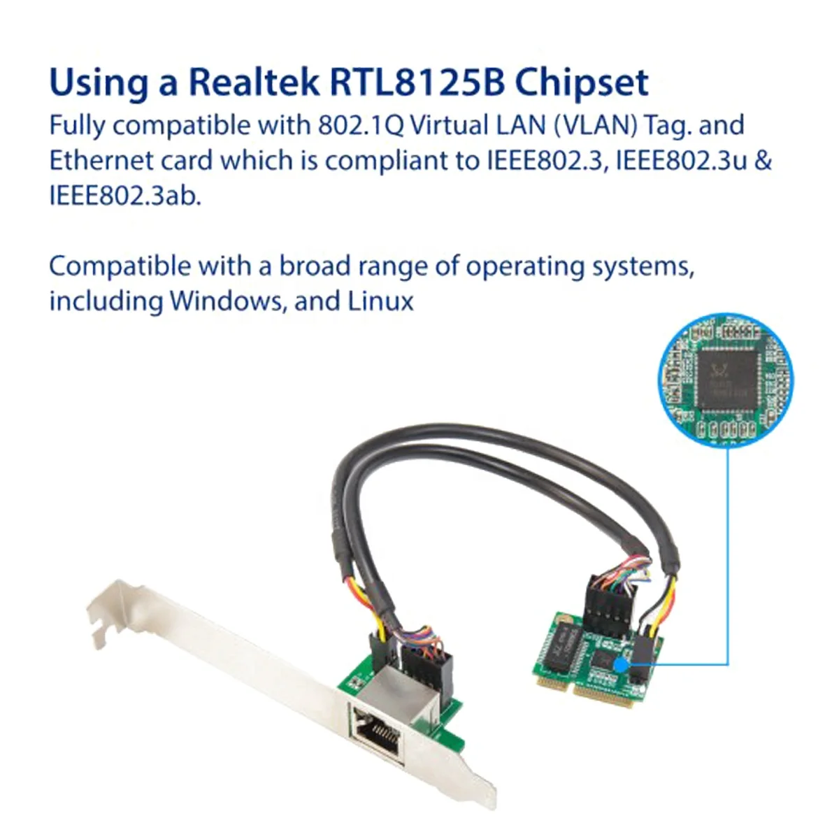 Hot Sale Yes Mini Pcie 1g Lan Card Wired 2.5g Ethernet Adapter China 2.5g Lan Card Adapter