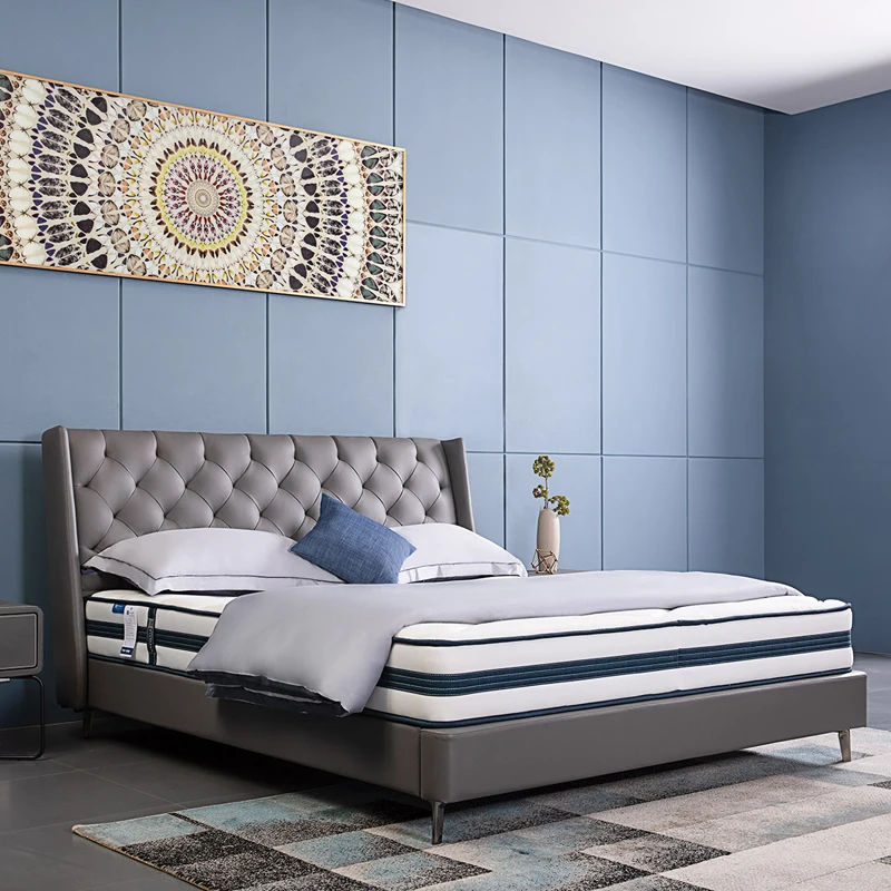 china natural contemporary european style hotel double twin size tufted bedroom set furniture for sale