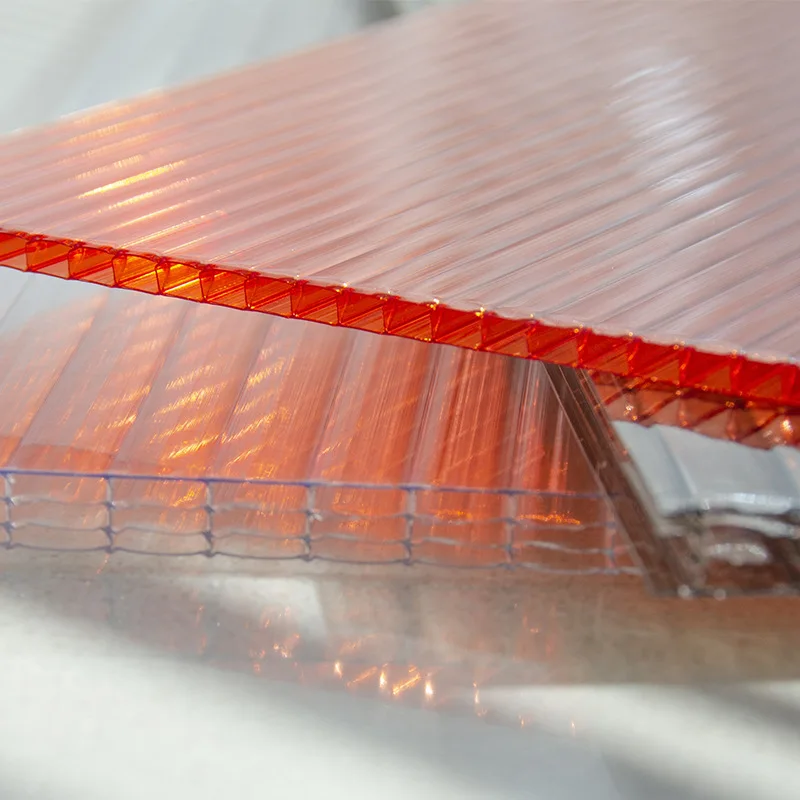 Hot Selling Sunshine Multiwall Polycarbonate Roof Twin Wall Polycarbonate Greenhouse Sheet PC Hollow Sheet Price