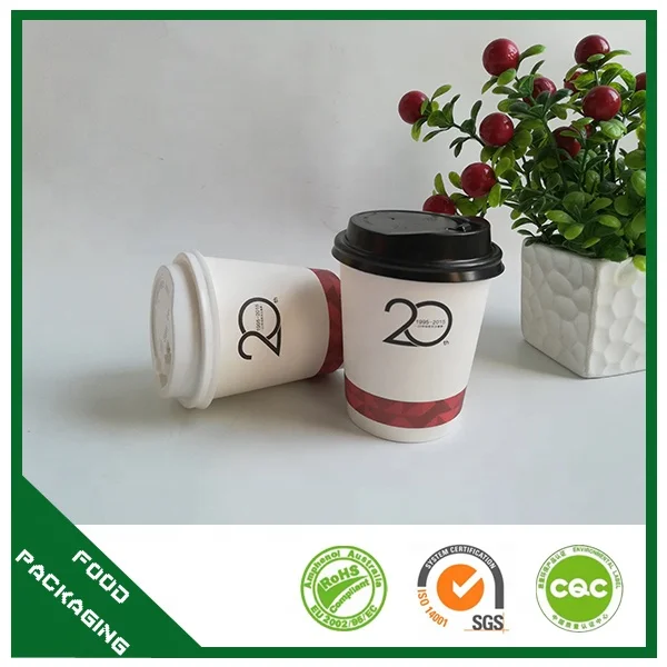 Disposable Colorful  Custom  Takeaway Double  wall Paper Coffee Cups wholesale low price eco-friendly