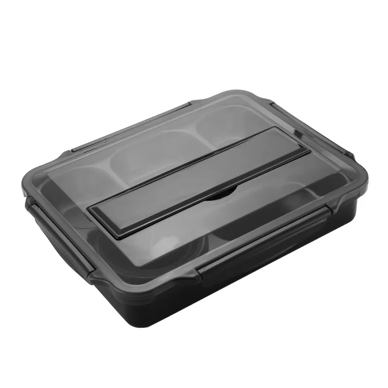 Eco Heated Food Plastic Containers Children Custom with Bag  4 Compartment Steel Lunch Box