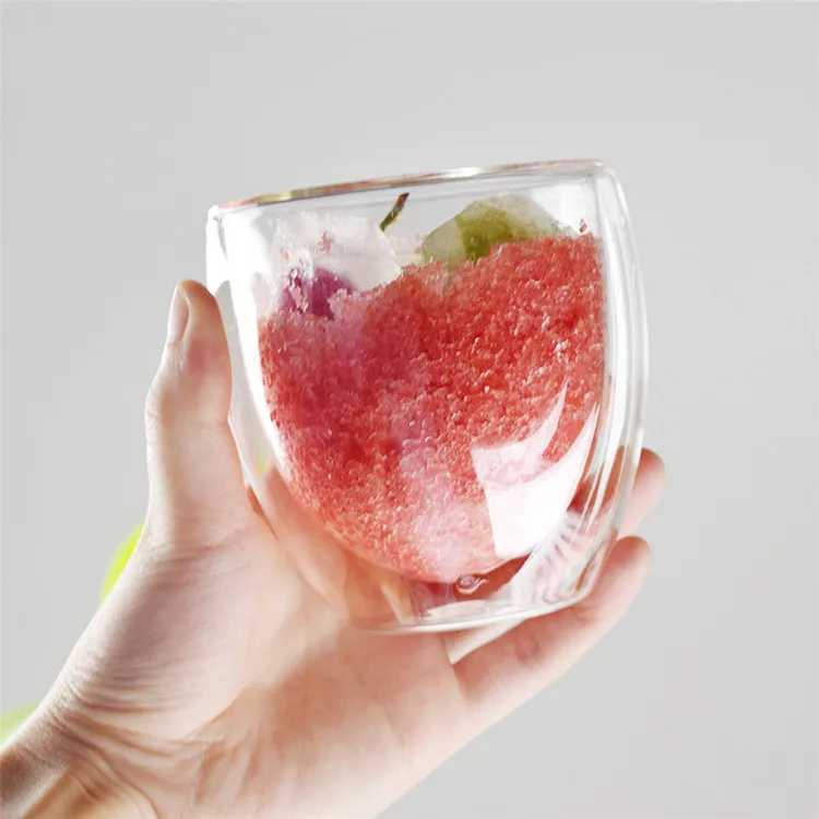Borosilicate Hand Made Colored Double Wall Glass Cup/shot Glass 100ml Transparent Modern Coffee Mugs Support 24 Hours Online >10