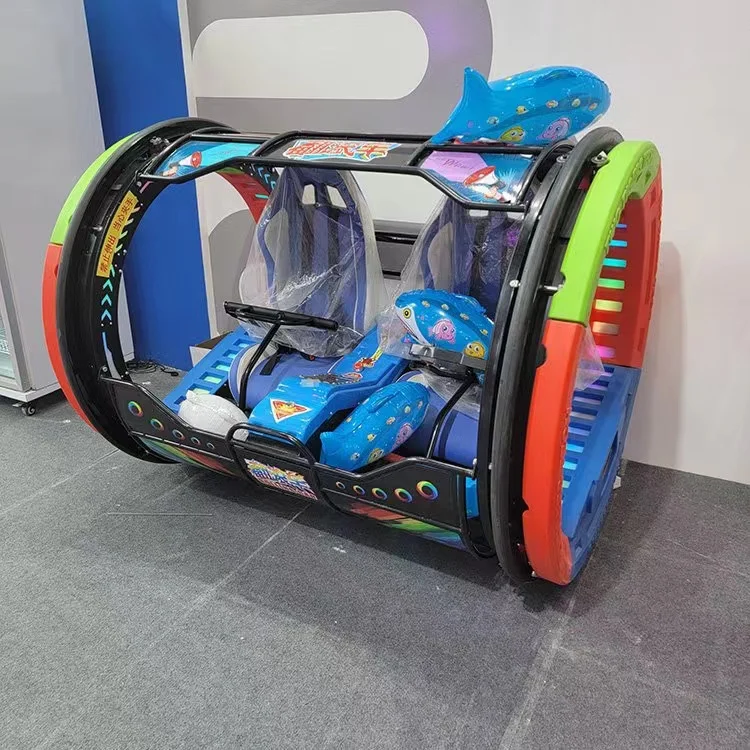 Уличная игровая площадка Электрический балансировочный автомобиль для детей переворачивающийся счастливый вращающийся на 360