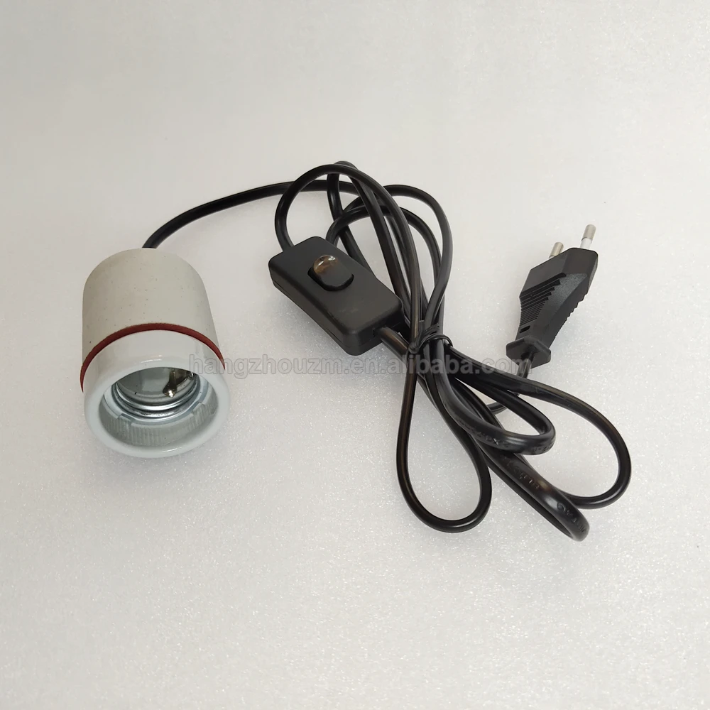 
Ceramic Socket With 2meters Cord Reptile Heat lamp light Hoder lamp fixture for pets 