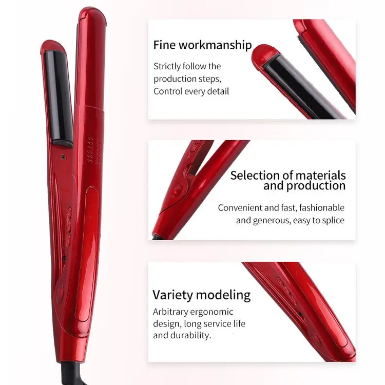 Hot Selling Private Label Ceramic Coating Hair Straightening Styling Tool Flat Iron Titanium Hair Straightener Curling Iron