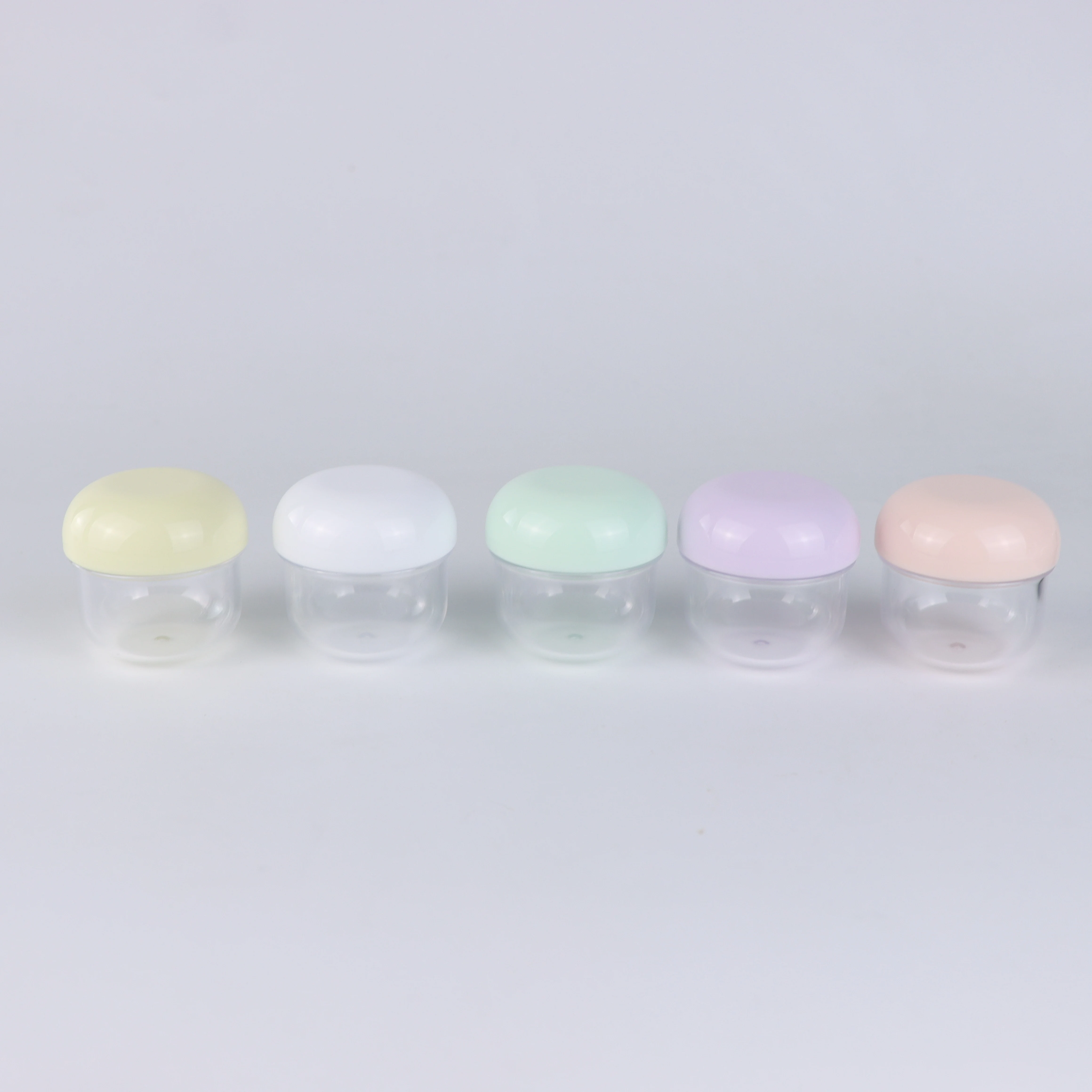 10ml 20ml Mushroom shaped cosmetic packaging bottle cream jar with silicone gasket