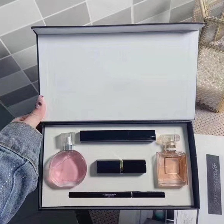 Famous Brand Perfume 5 in 1 Makeup Sets Perfumes Lipstick Eyeliner Mascara Cosmetic Set Daily Use Long lasting Time