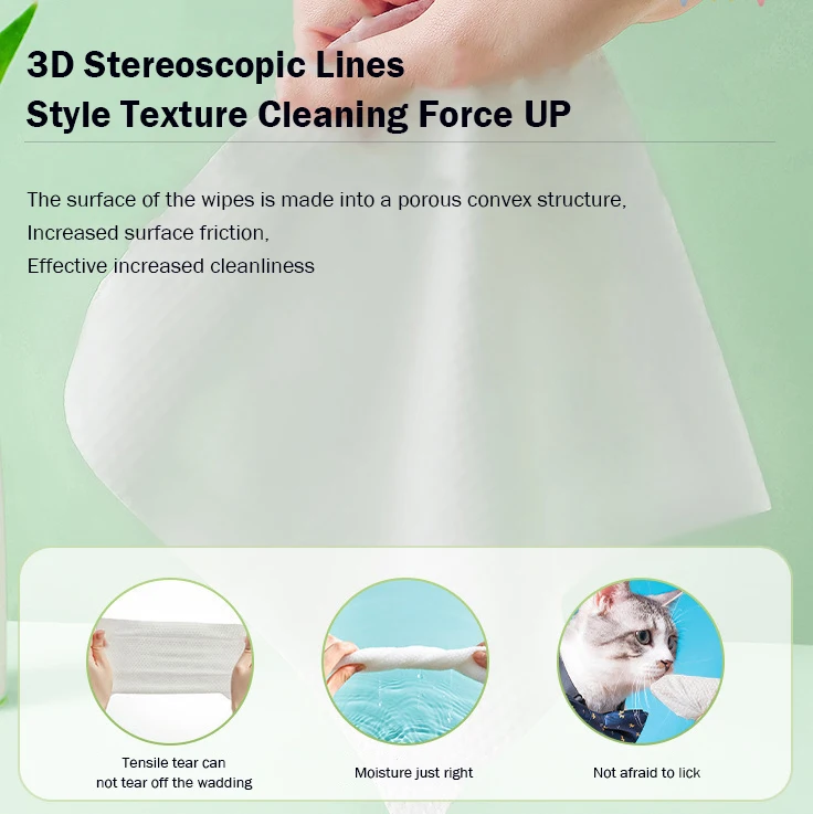 Wholesale Pet Dogs Cats Wet Wipes Pet Grooming Soft Wet Wipes Bamboo Wet Wipes Pet