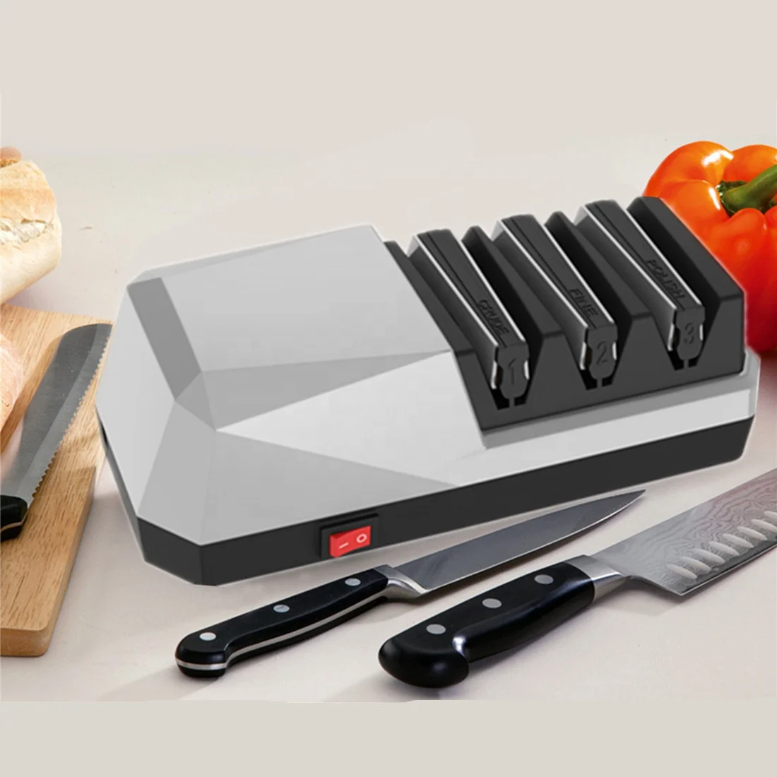 New design high-quality Diamond Hone 3-Stage Electric knife sharpener