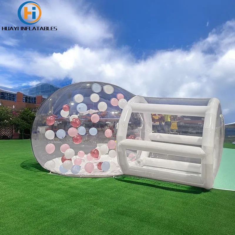 Kids Party Clear Crystal Igloo Dome  Transparent 10ft inflatable bubble bounce house tent for kids