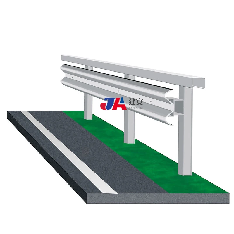 CE Standard Galvanized En1317 N1 AASHTO M180 W Beam Corrugated Highway Guardrail Traffic Metal Anti-Collision Road Barrier