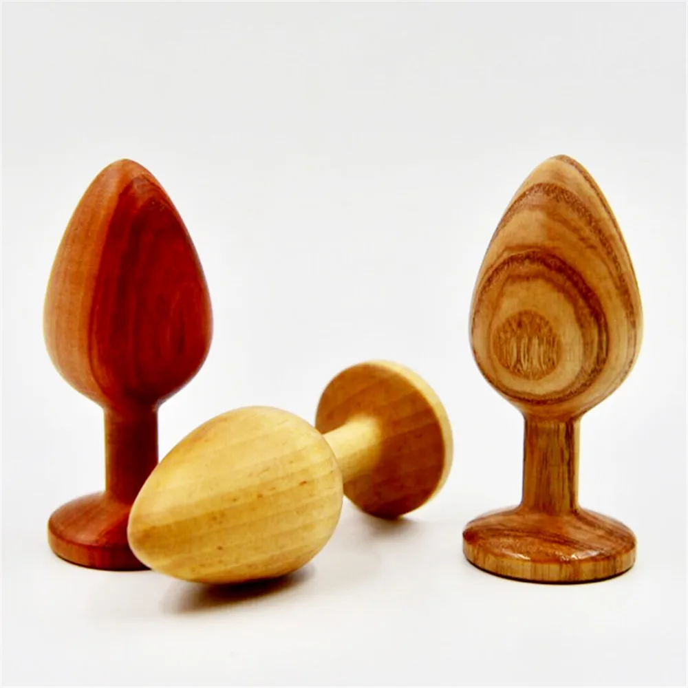 Try New Style Random Nature Wood Material Anus Sex Toy Anus Masturbator Wood Butt Plug