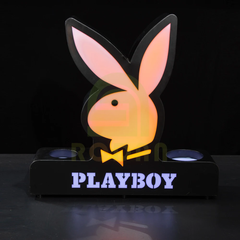 Rabbit shape design LED Bottle Glorifier Bottle Display VIP FOR TWO BOTTLES