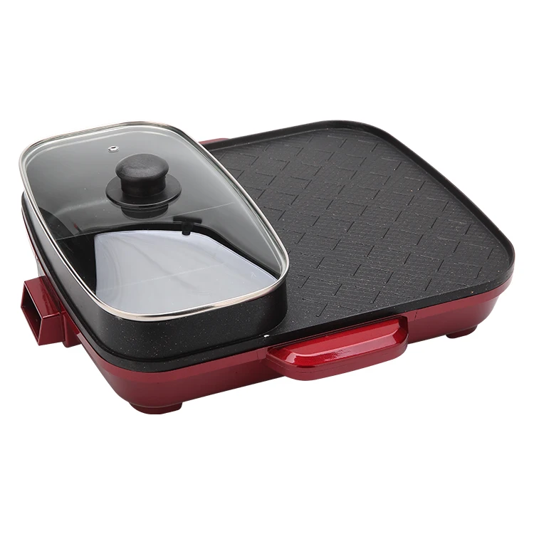 electric non stick bbq with electric chinese food hot pot