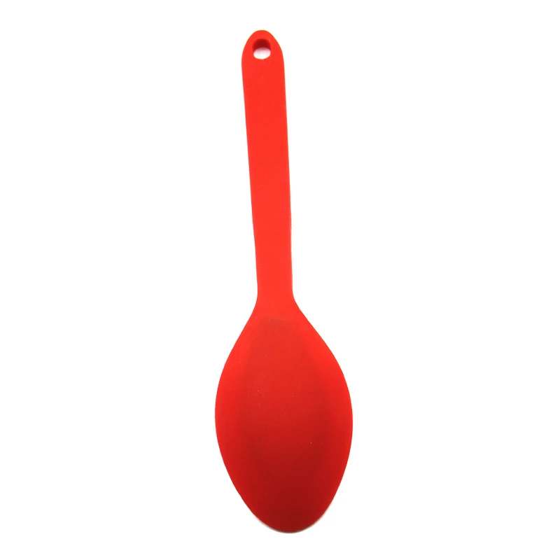 Kitchen Accessories Non Stick Silicone Soup Ladle One Piece Design Heat-Resistant Spoons