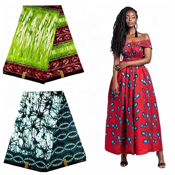 
2021 Hot sale 100% polyester african wax print fabric Chiganvy quality khaga kitenga clothing fabric 