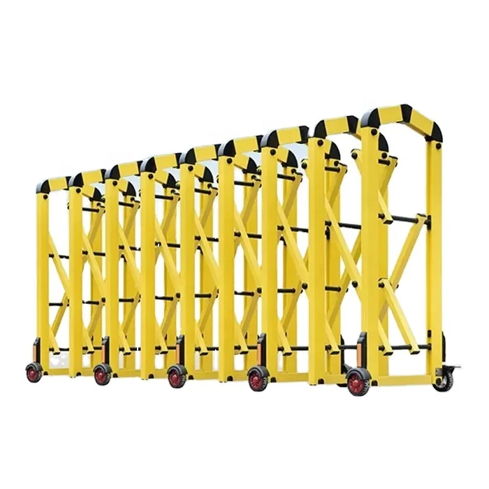 Hot Sale Sliding Door System Stainless Steel Accordion Barrier Gate Retractable Trackless Motor Security Gates