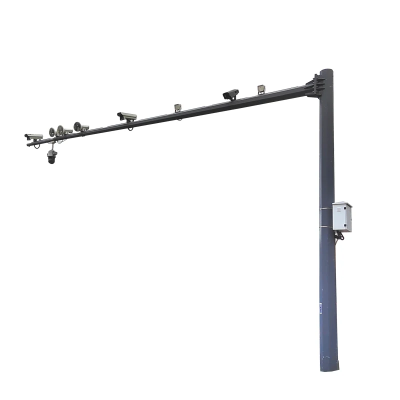 Galvanized Octangle Pole CCTV  Camera Pole Mount Bracket 6m 8m 10m 12m 15m Camera Pole