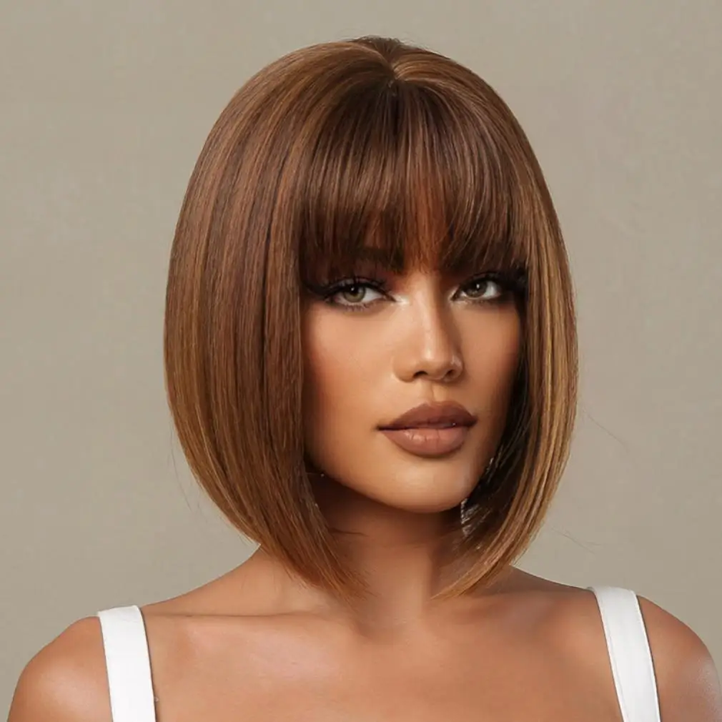 Wholesale Raw Peruvian Virgin Brazilian 10 Inch Blunt Cut Double Drawn Human Hair Vietnamese Pre Plucked Bob Wig