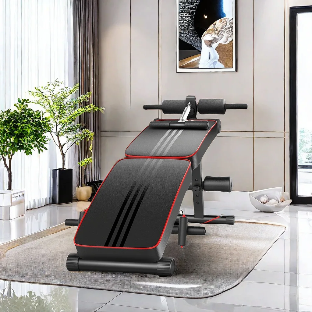 Rouser Fitness Foldable AB Exercise Machine Multifunctional Gym Equipment Adjustable Sit Up Bench Home Fitness Accessories