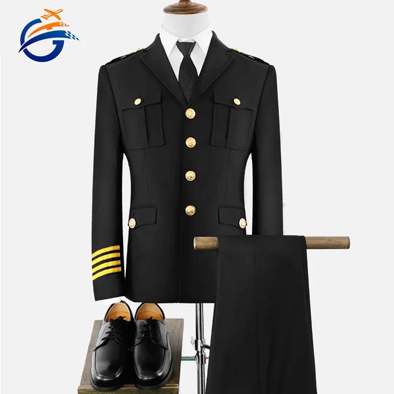 High Quality New Design Black Jacket Uniform Coat Supplier In Shenzhen Security Guard Uniforms