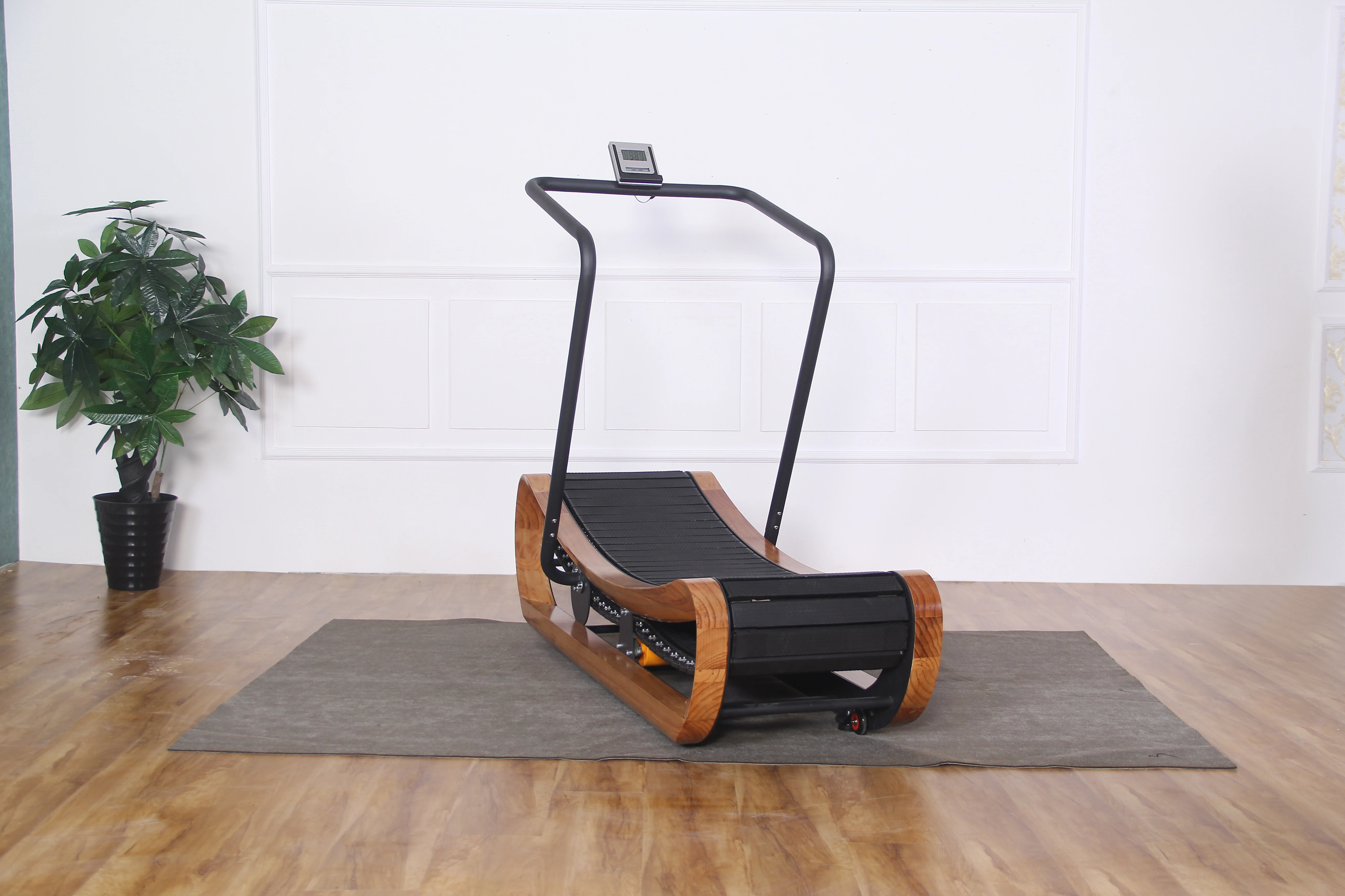 New Design Wooden Curved Treadmill Fitness Gym Equipment Machine Sir Runner
