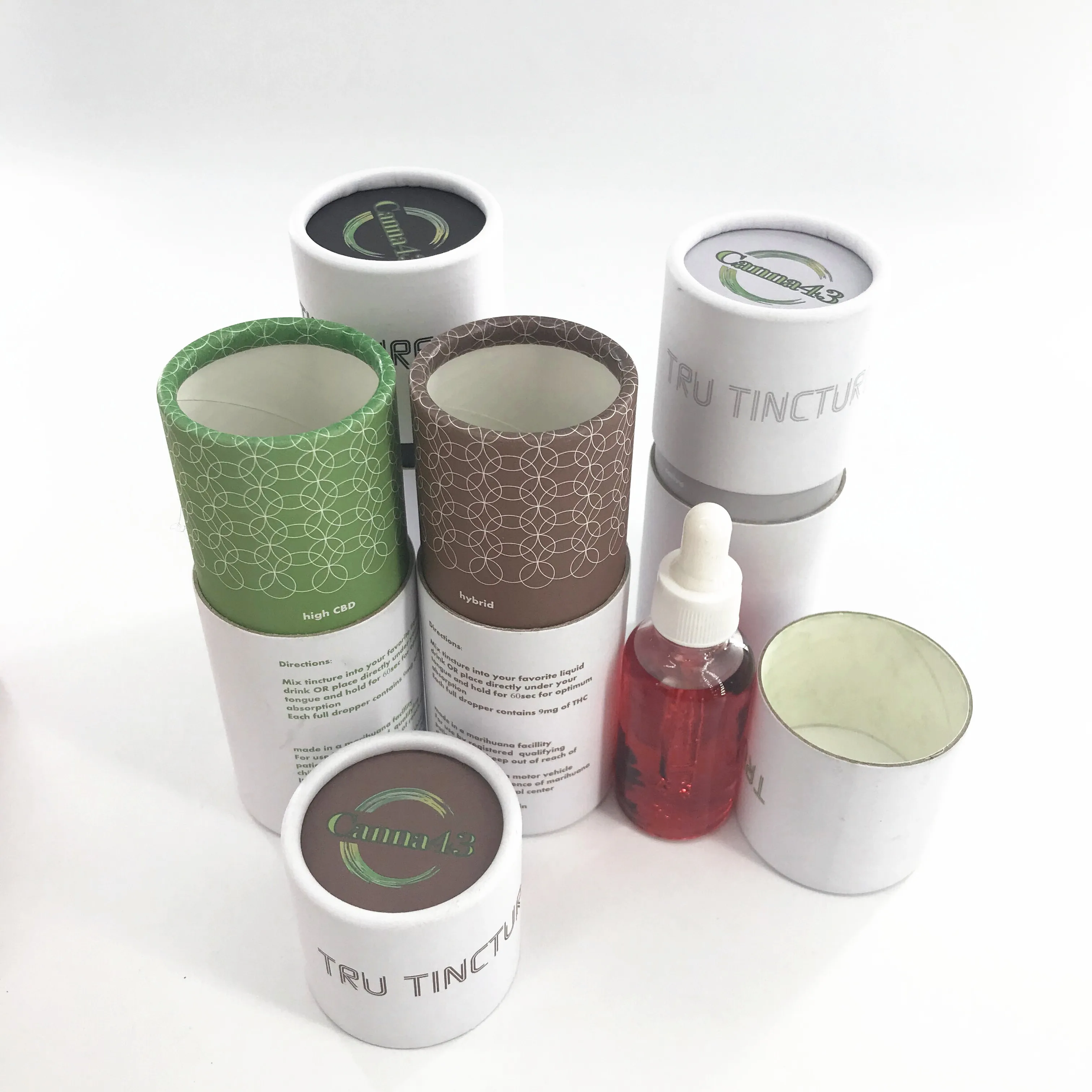 Ready To Ship 30ml 50ml 100ml Kraft Black color oil bottle Paper tube Cardboard packaging for perfume