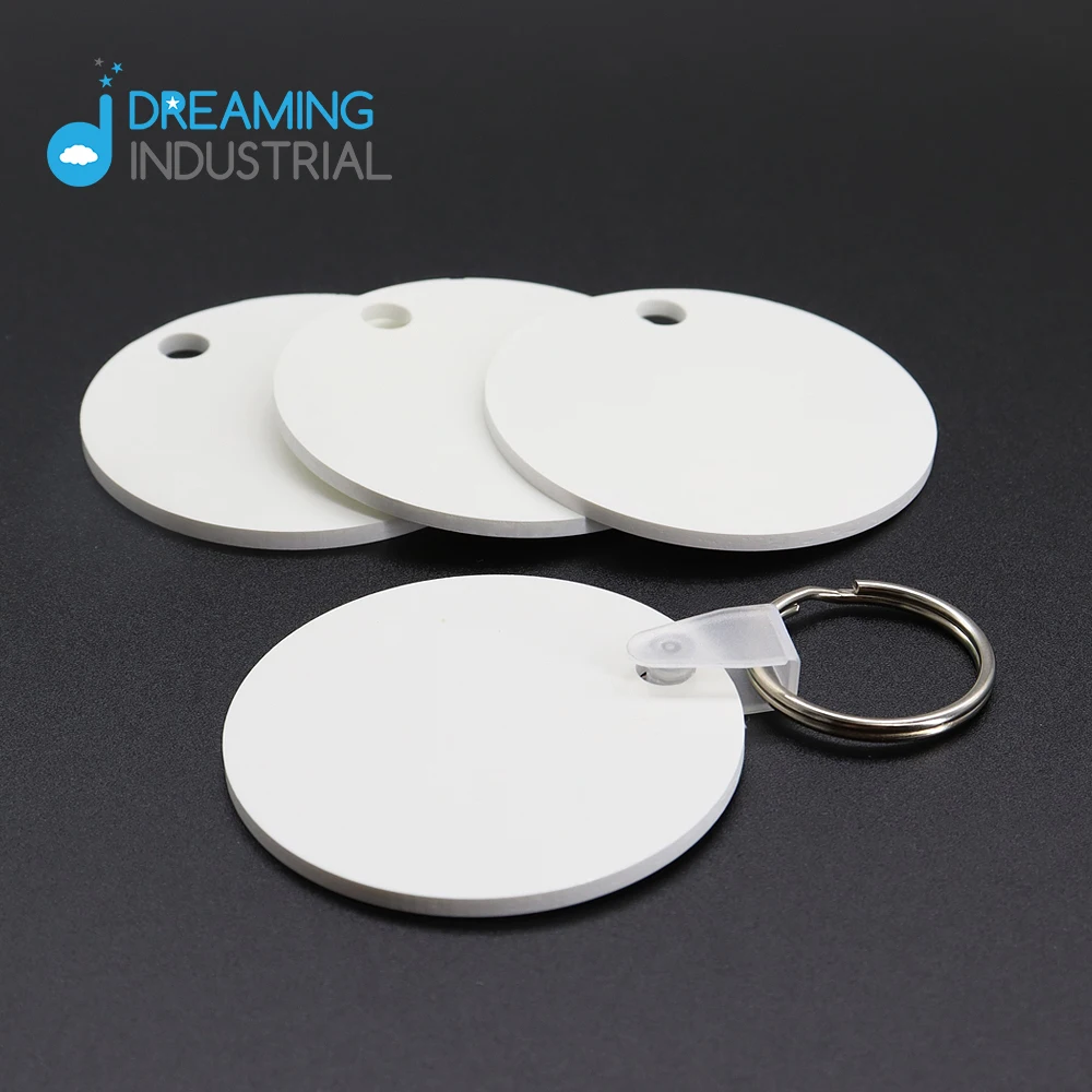 Blank Sublimation FRP Plastic Keychain Sublimation HPP Hardboard Customized Key holder