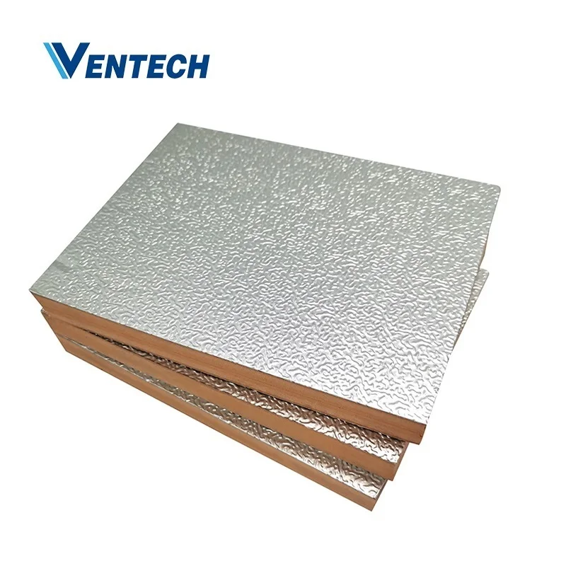 Ventech Pre Insulated Duct Board Fireproof Insulation Boards Xps Polyethylene Foam Board